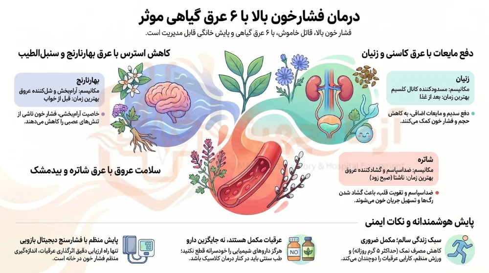 درمان فشار خون بالا با عرقیات گیاهی