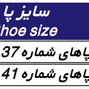 سایز بندی پد پاشنه سیلیکونی طب و صنعت 21600 tebosanat