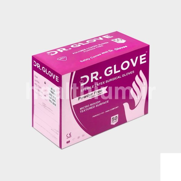 دستکش جراحی لاتکس استریل سایز ۶٫۵ بدون پودر DR. GLOVE