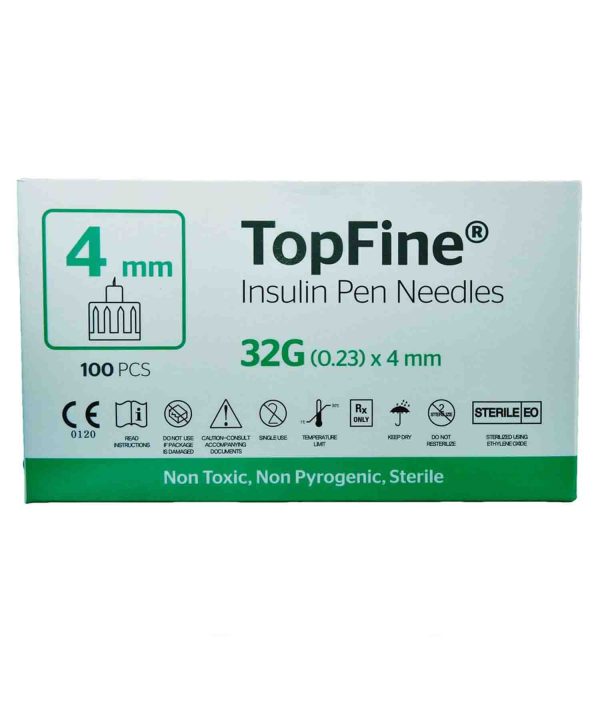سر سوزن قلم انسولین ۴ میلی متر تاپ فاین TOP FINE 4MM