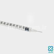 سرنگ انسولین سرسوزن متصل یک میلی‌لیتر حلما طب بسته‌بندی بلیستر تکی