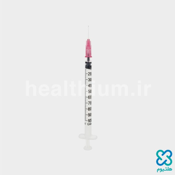 سرنگ انسولین سرسوزن جدا لوئراسلیپ یک میلی‌لیتر حلما طب