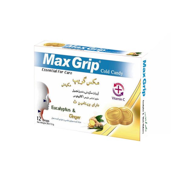 آبنبات مکیدنی با طعم زنجبیل مکس گریپ 12عددی