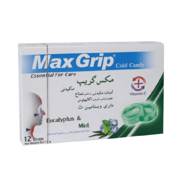 آبنبات مکیدنی با طعم نعناع مکس گریپ 12عددی