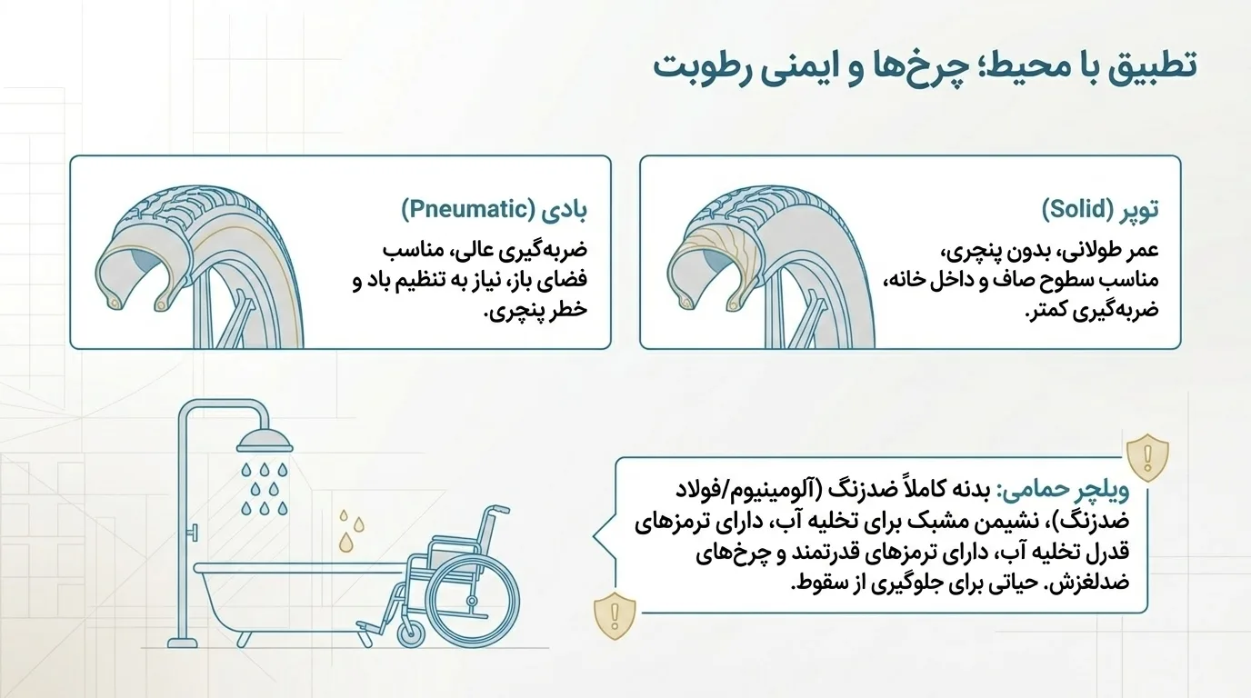 اندازه‌گیری صحیح برای ویلچر