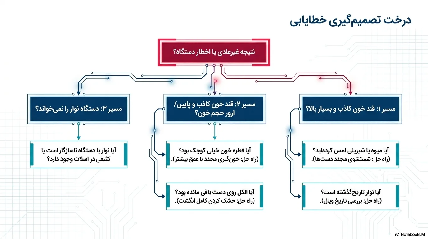 خطاهای رایج در استفاده از نوار تست قند خون