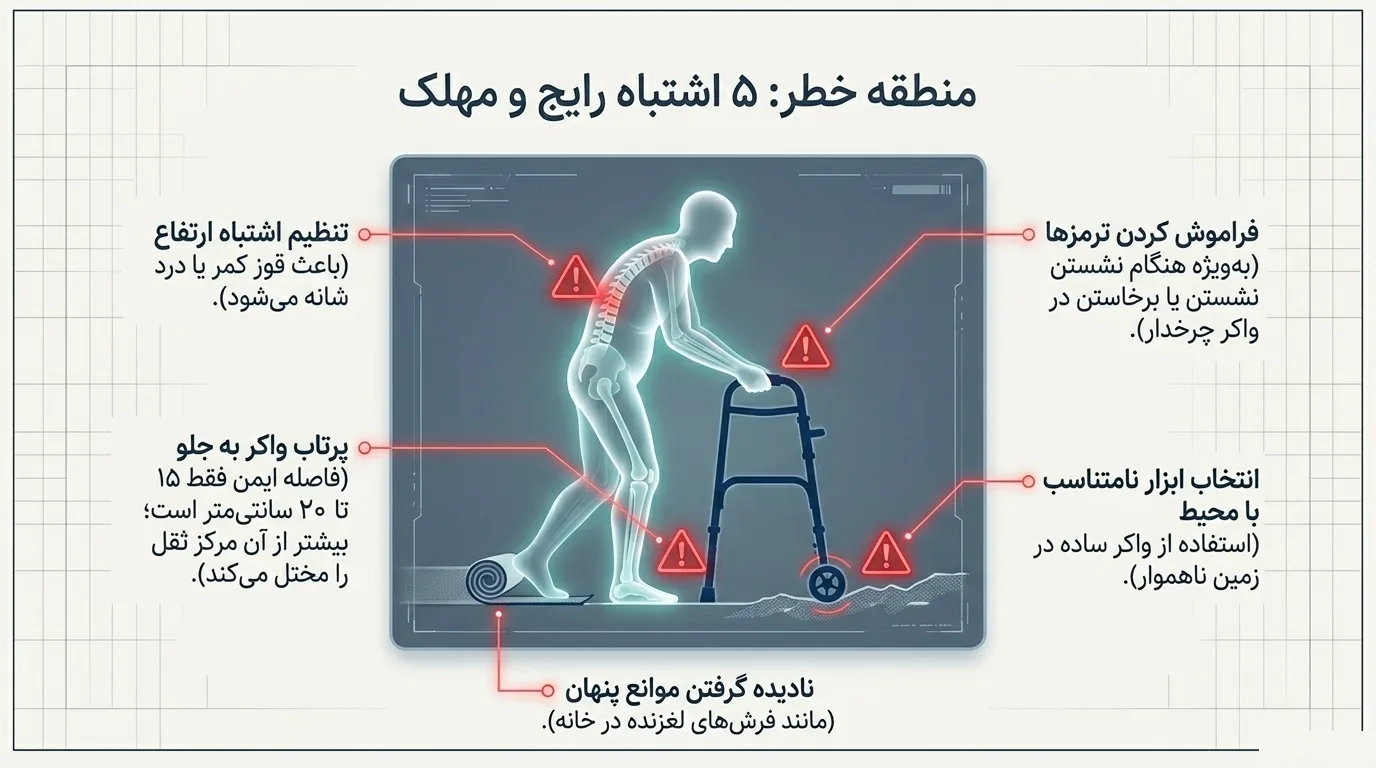 اشتباهات رایج در استفاده از واکر