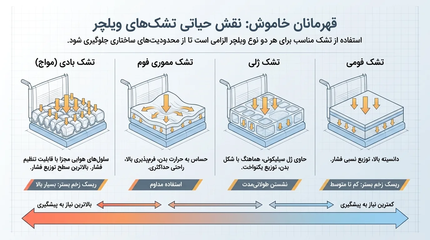 تشک ویلچر: اهمیت و انواع آن